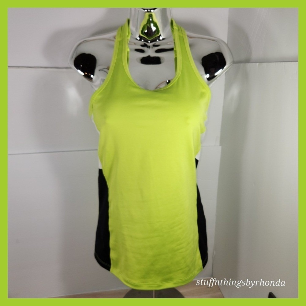 Ladies Ralph Lauren‎ Active Razor Back Tank Top ~Neon Green ~ Women's Size SMALL